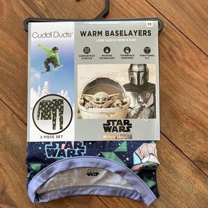 NWT Cuddl Duds Star Wars Mandalorian Baselayer Set Long Johns Medium Youth